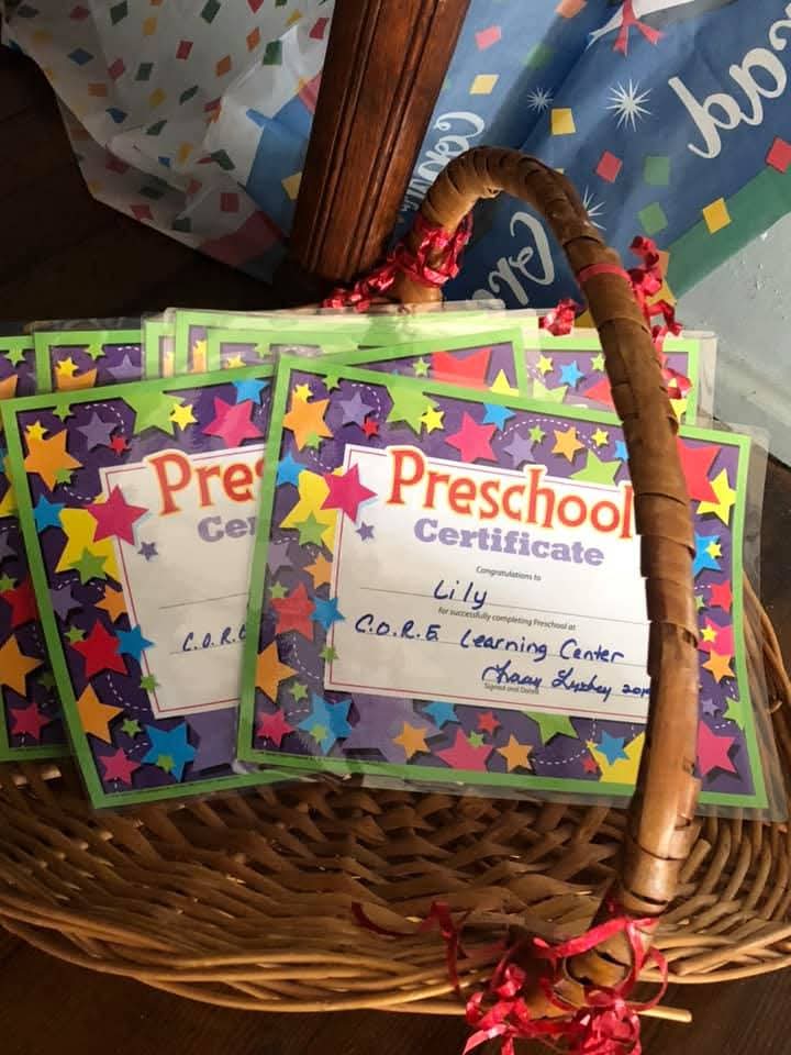 Preschool certificates